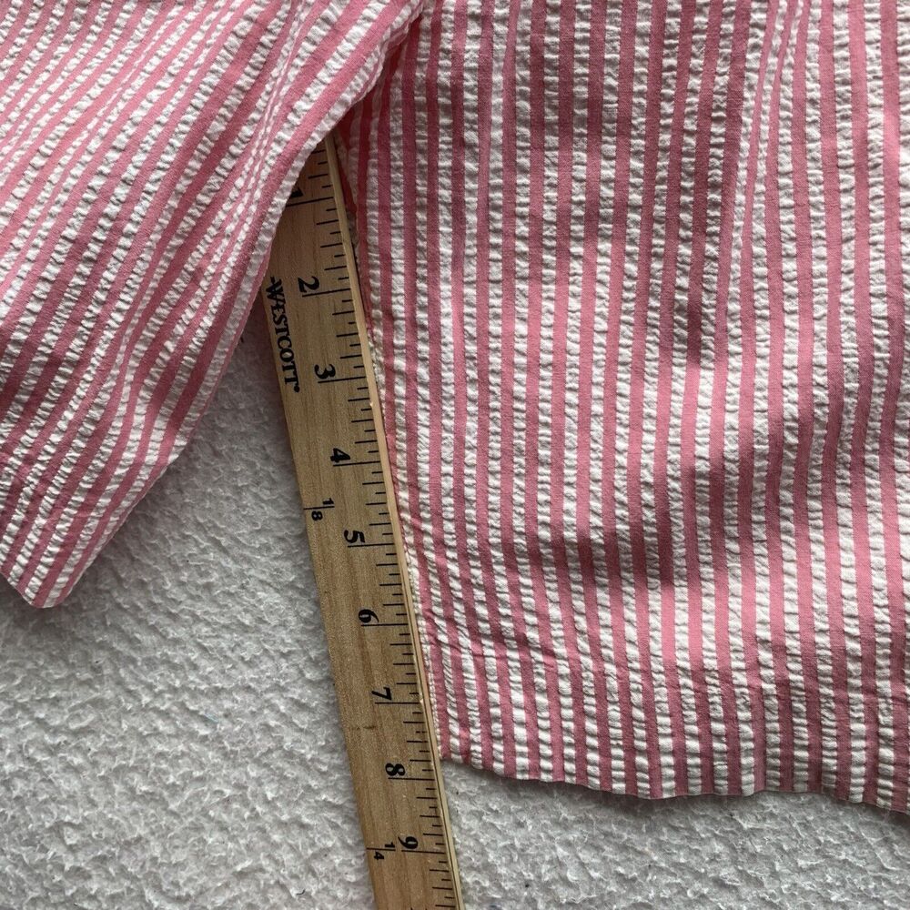 VTG Fairway & Green Seersucker Shorts Mens 36 (Tag 35) 8" Pink White Golf Preppy - Picture 5 of 8